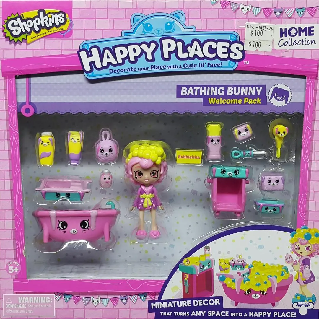 Moose 56327 Shopkins Home Happy Places Bathing Bunny Welcome Pack (Epc-1433-26) 存 1