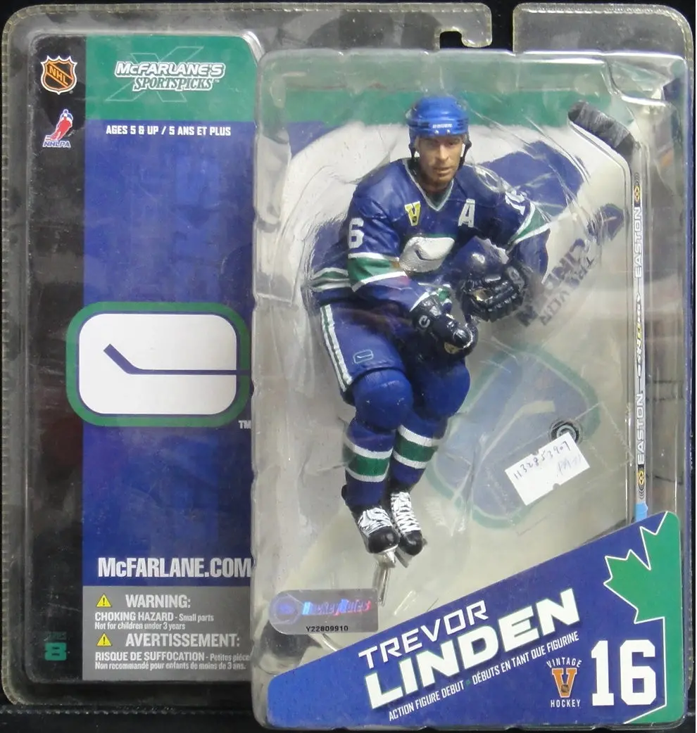 麥法蘭 國家冰球聯盟 西部聯盟 太平洋分區 溫哥華加人 連頓 Mcfarlane Toys Nhl Nhlpa Mcfarlane's Sportspicks Series 8 National Hockey League Western Conference Pacific Division Vancouver Canucks Center 16 Trevor Linden Action Figure Debut 71405 (Pa-0) 1132853907 1