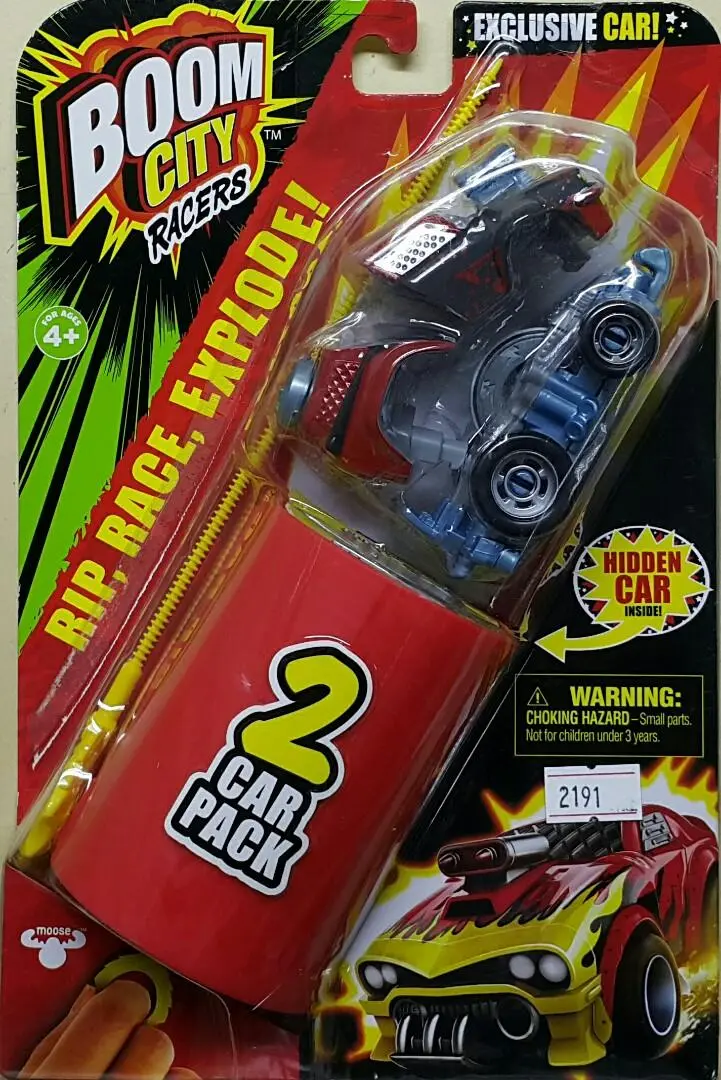 Moose 40057 城市爆碰車 系列四 Boom City Racers 2 Car Pack Boom Yah + 1 Mystery Car Set (Epc-2191-20) 存 1