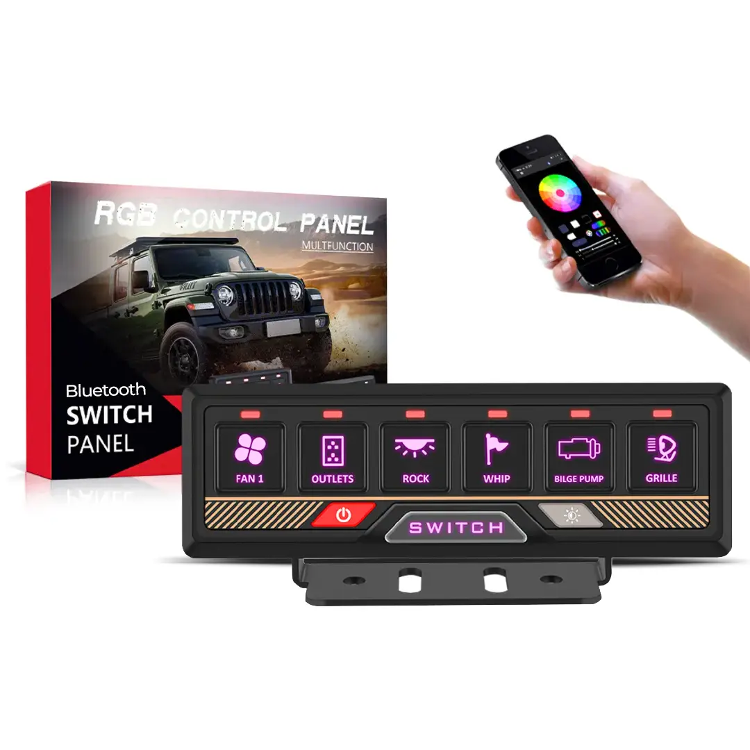6 Gang Switch Panel - Rgb Bluetooth 12/24V 1