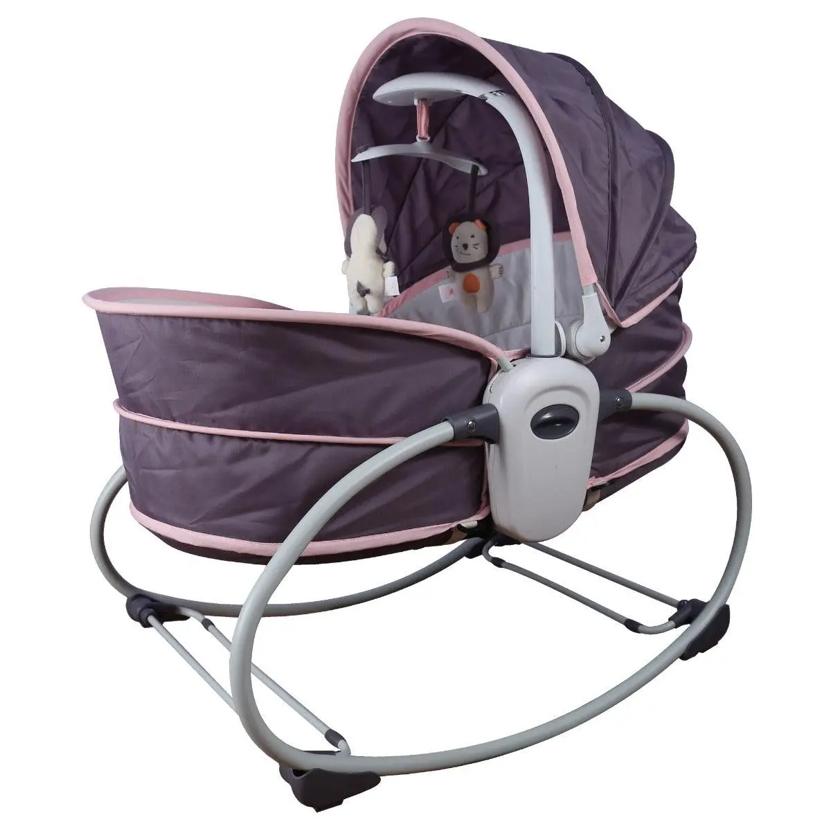 Mastela 5 In 1 Rocker & Bassinet Pink - For Ages 0-4 Years 1