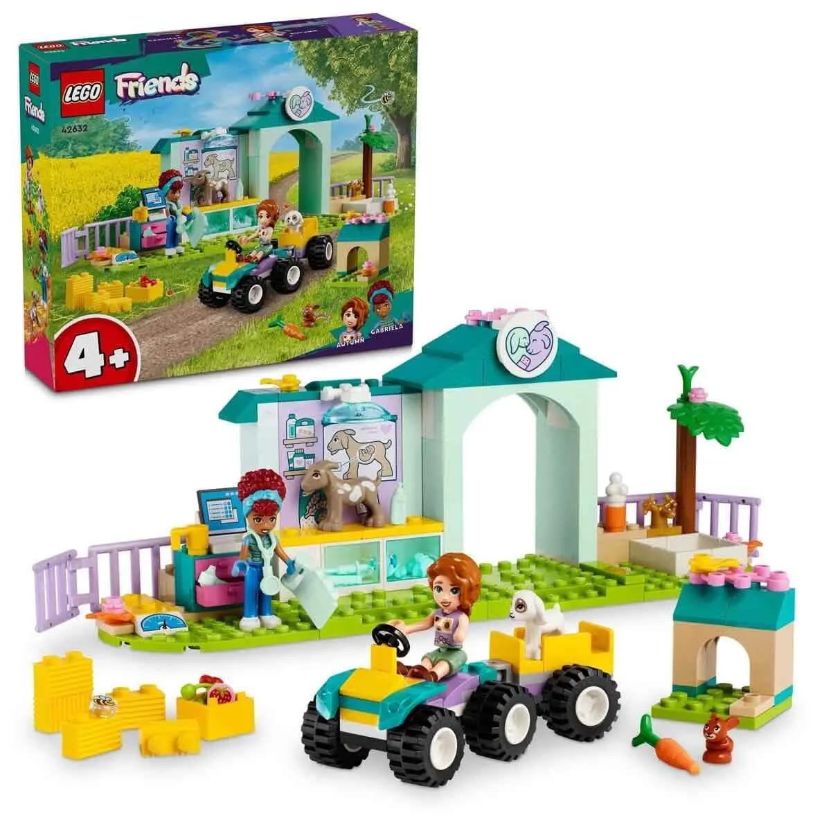 Lego Friends Farm Animal Vet Clinic Toy Veterinary Care Building Kit For Ages 4+ 1