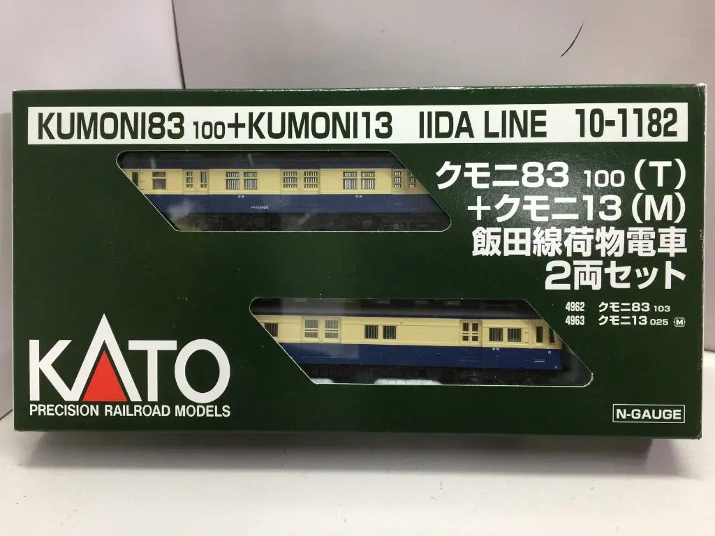 Kato N-Gauge Kumoni83 100+Kumoni13 Iida Line 10-1182 飯田線荷物電車 Precision Railroad Models (66219) (Piu100) 1