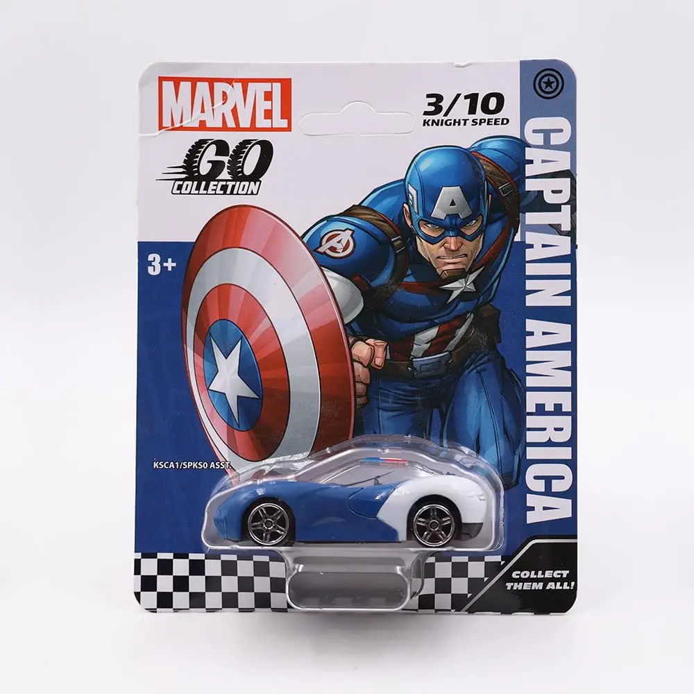 Marvel Go 1:64 Diecast Captain America Knight Speed Toy Car For Collection For Ages 3 Years And Up 1