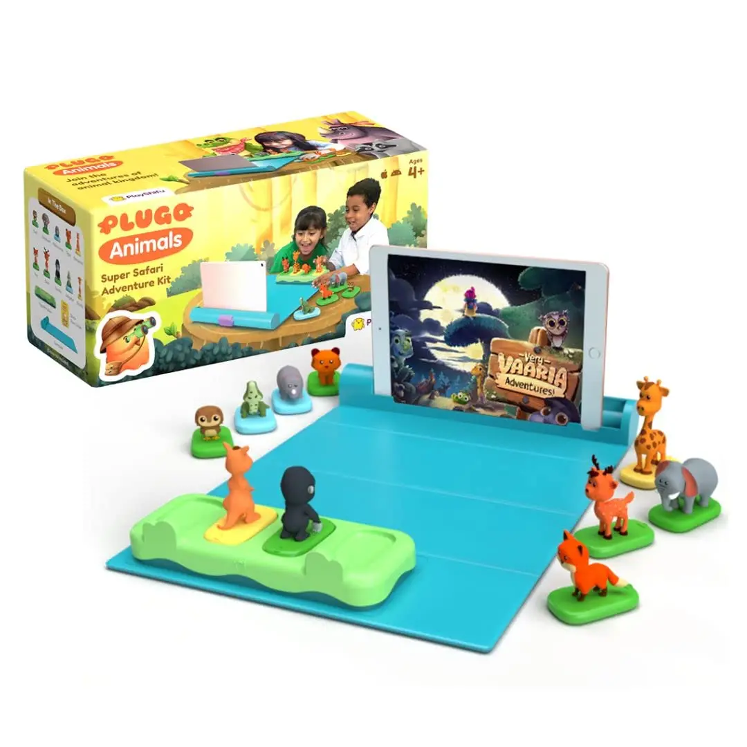 Playshifu Plugo Animals - Super Safari Adventure Kit With Puzzles For Kids Ages 4 Years & Up (App Based, Device Not Included) 1