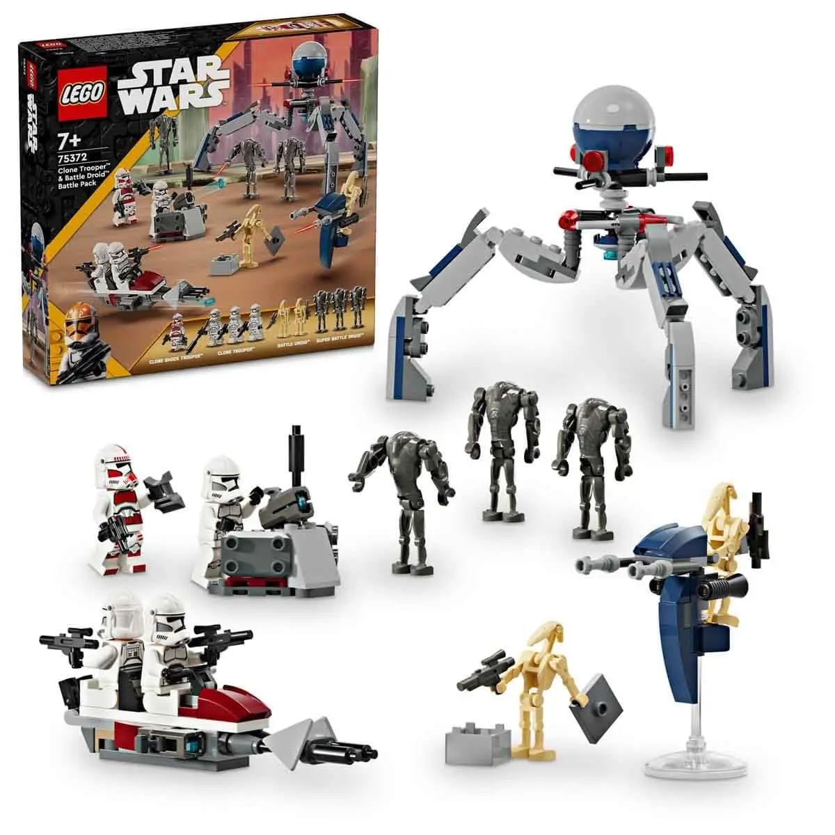 Lego Star Wars Clone Trooper & Battle Droid Battle Building Kit For Ages 7+ 1