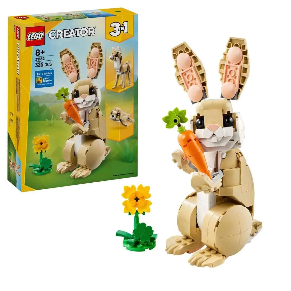 Lego Creator 3In1 Cute Bunny Toy Animal Building Kit For Ages 8+ 1