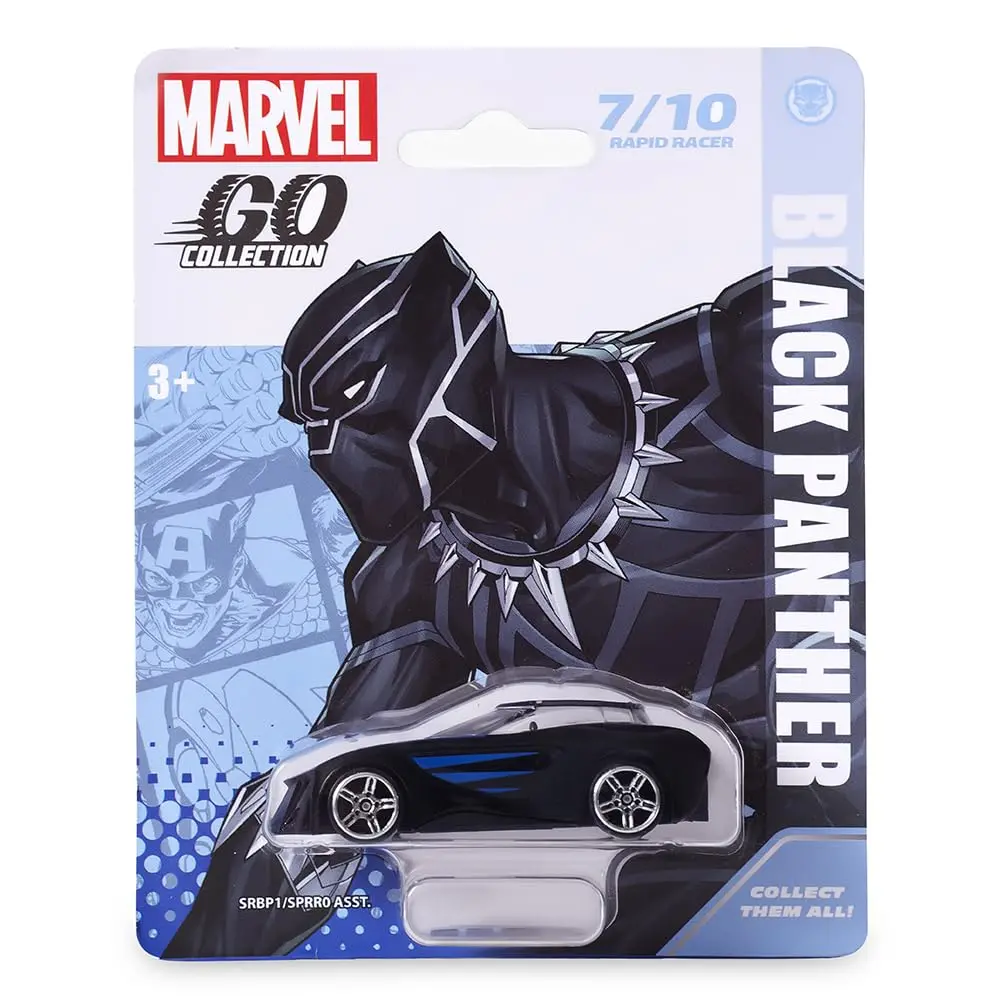 Marvel Go 1:64 Diecast Black Panther Rapid Racer Toy Car For Collection For Ages 3 Years And Up 1