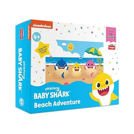 Funskool-Baby Shark Beach Adventure,Educational,48 Pieces,Puzzle,For 4 Year Old Kids And Above,Toy 1