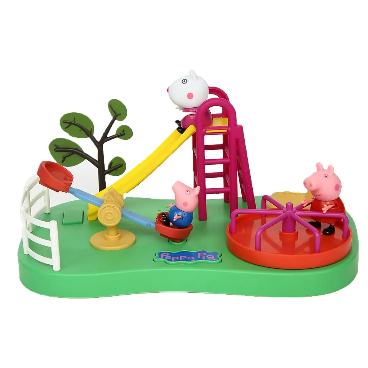 Peppa Pig Peppa's Playground Playset With Sound Effects, Includes 3 Figures, Preschool Toy For Girls & Boys 3 Years And Up, Birthday Toys For Kids 1