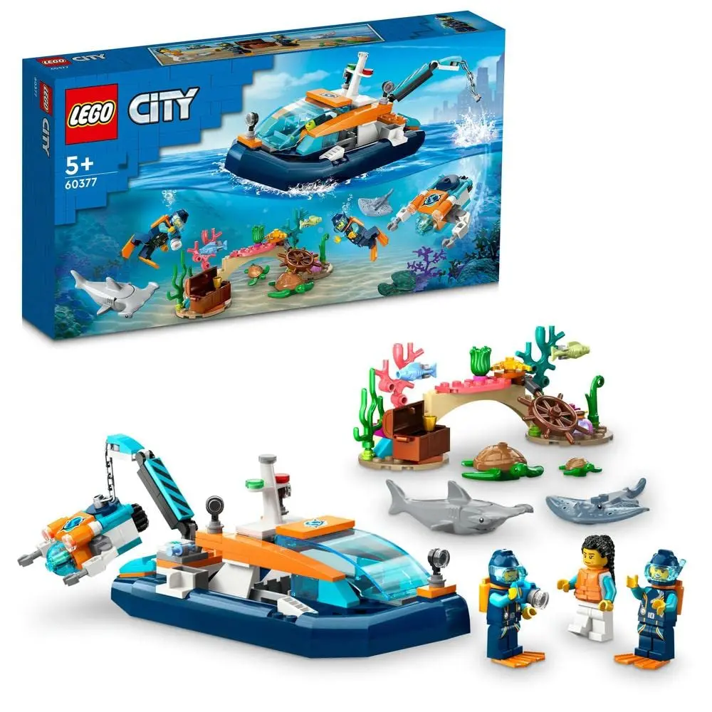 Lego City Explorer Diving Boat Building Kit For Ages 5+ 1