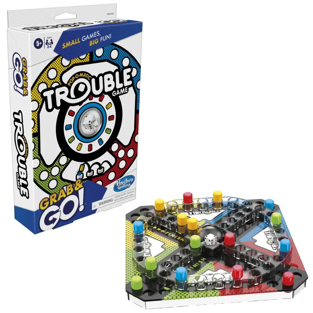 Hasbro Gaming Pop-O-Matic Trouble Grab & Go Game For Kids Ages 5 And Up 1