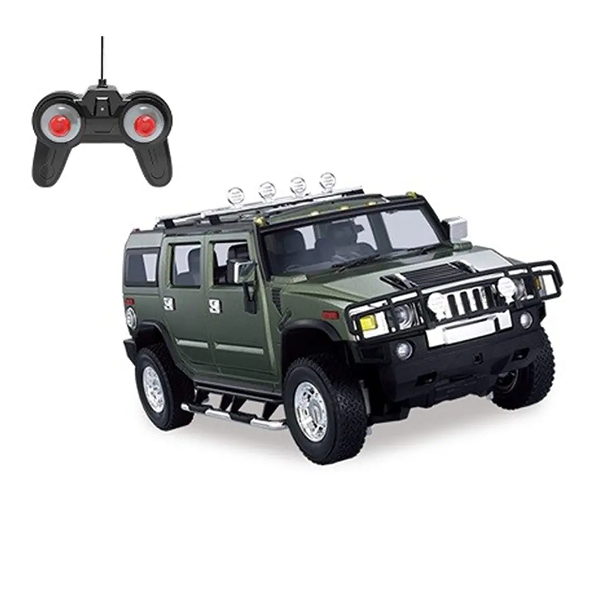 Playzu R/C 1:24 Scale Army Vehicle, Green - Remote Control Car For Kids Ages 6+ 1
