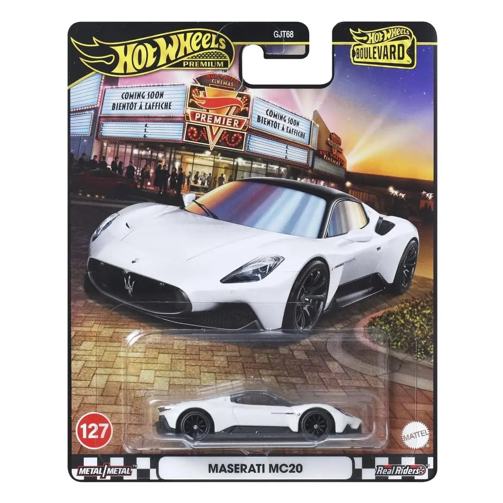Hot Wheels Premium Boulevard Maserati Mc20 1:64 Scale Sports Car With Full Metal Body Construction & Real Riders Tires For Collectors 1