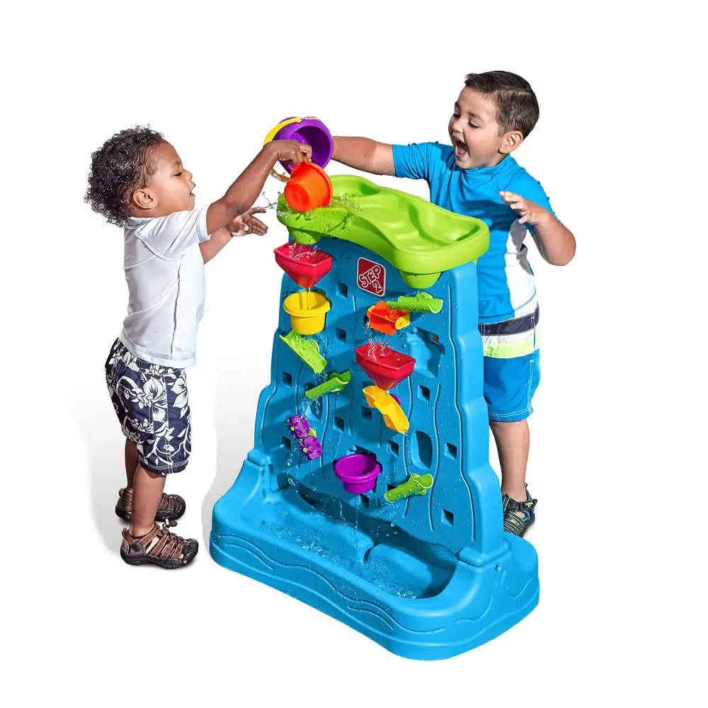 Step 2 Waterfall Discovery Wall | Double-Sided Outdoor Water Play Set With 13-Pc Water Accessory Set 1