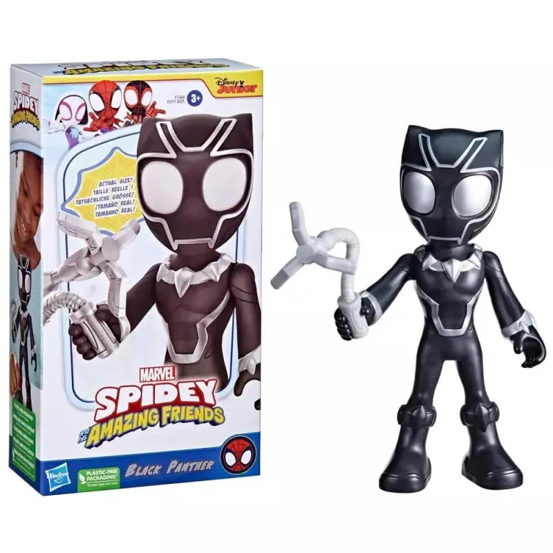 Marvel Spidey And His Amazing Friends Supersized Black Panther 9-Inch Action Figure For Kids Ages 4+ 1