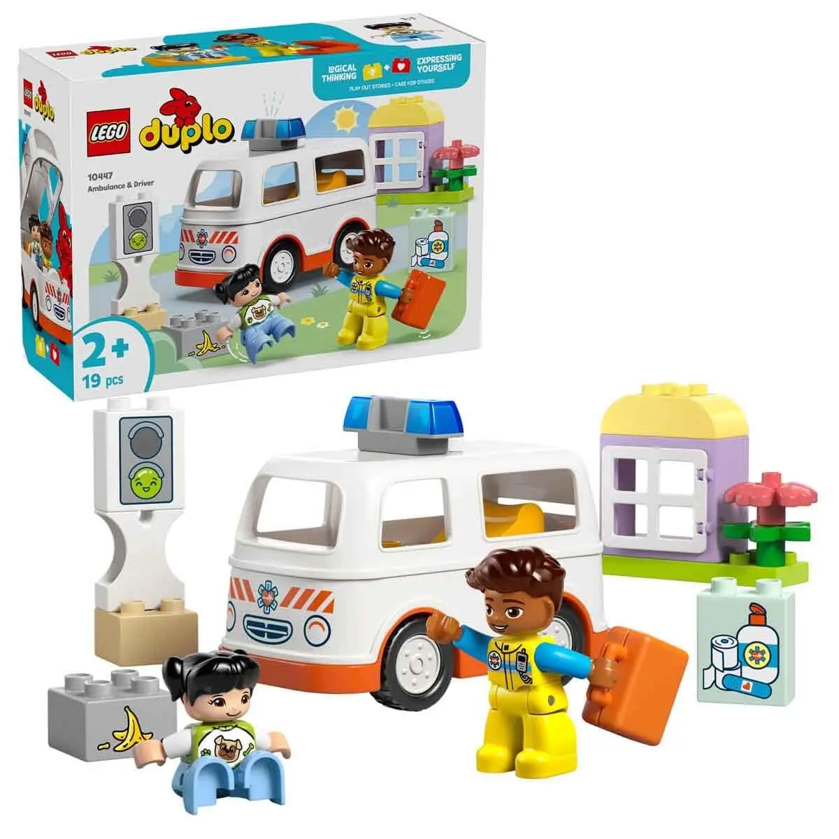 Lego Duplo Ambulance & Driver Set Building Kit For Ages 2+ 1