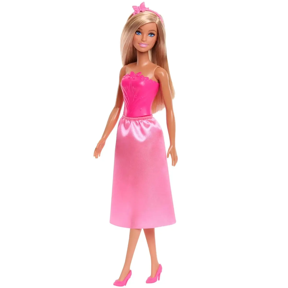 Barbie Royal Fashion Blonde Hair Pink Butterfly-Themed Monochromatic Look Doll With Removable Skirt & Accessories For Kids Ages 3 Years & Up 1