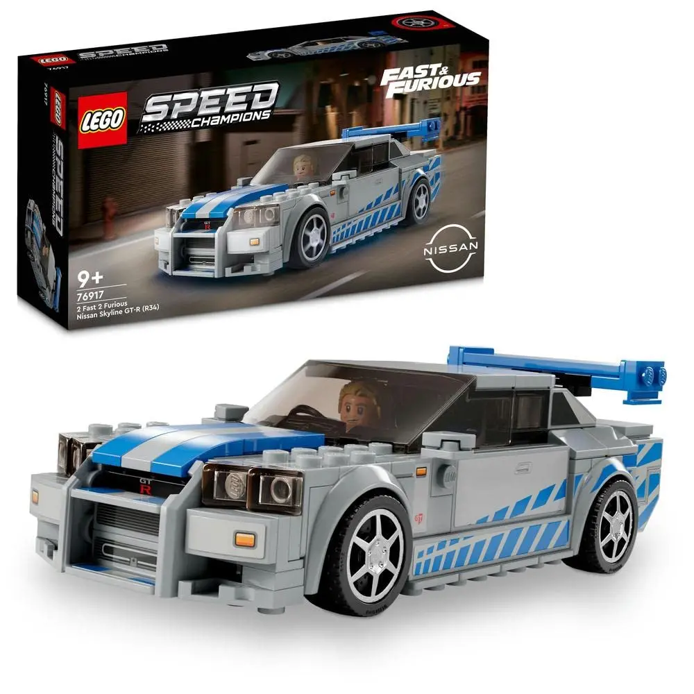 Lego Speed Champions 2 Fast 2 Furious Nissan Skyline Gt-R (R34) Building Kit For Ages 9+ 1