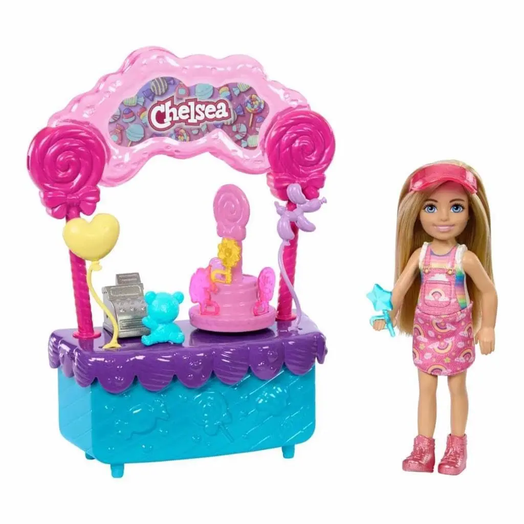 Barbie Chelsea Doll & Lollipop Stand Playset With Accessories, 10-Piece Toy Set From And Stacie To The Rescue Movie For Kids Ages 3+ 1