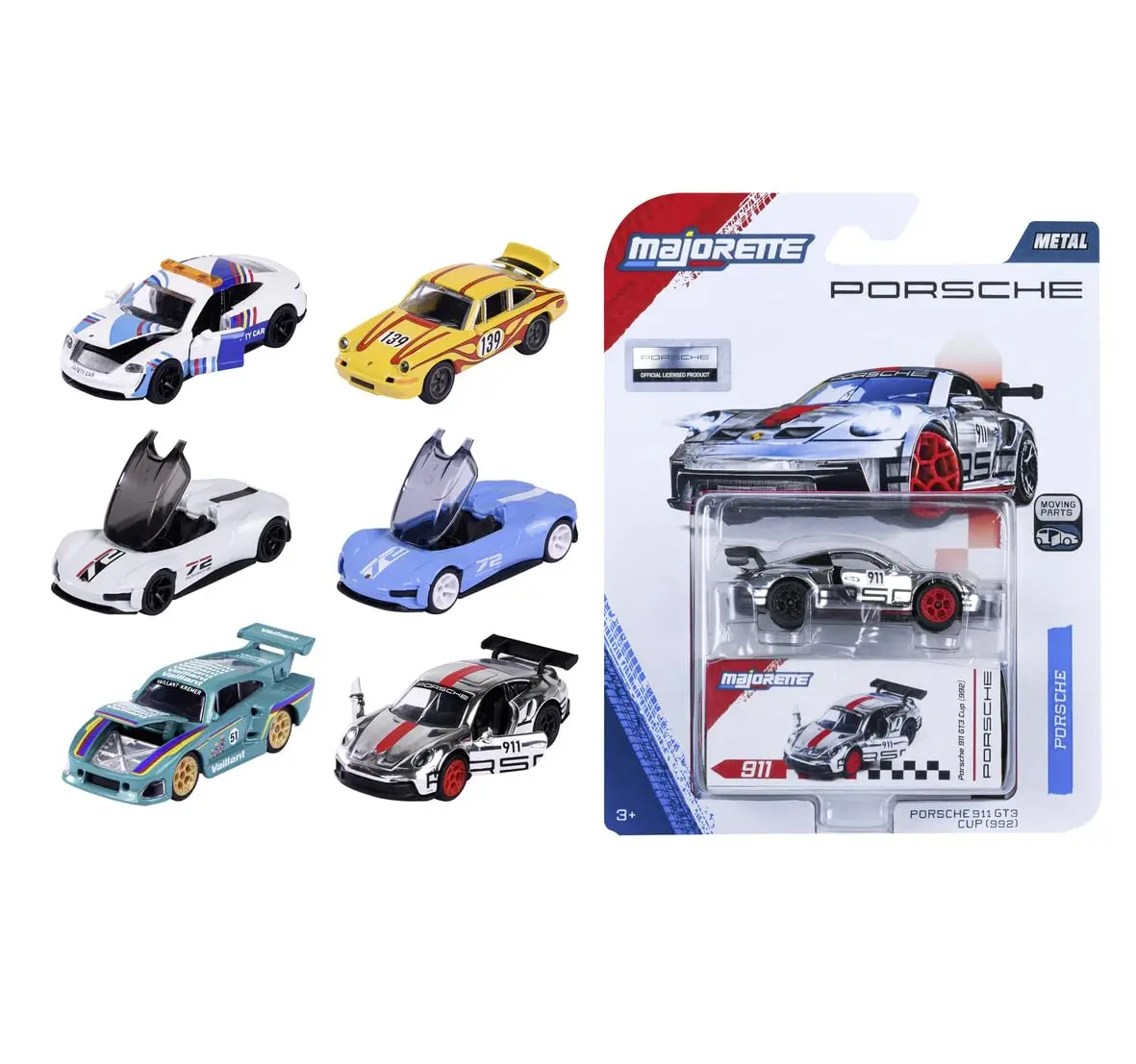 Majorette Auto Porsche Deluxe - Metal Toy Car With Collection Box & Opening Parts For Kids & Collectors Styles & Design May Vary - Only 1 Model Included 1
