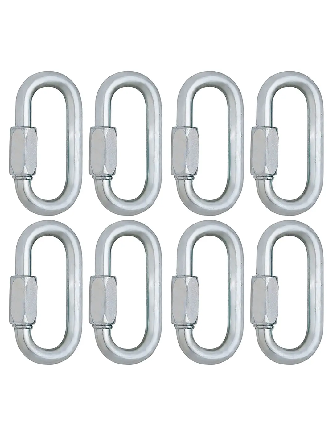 Reznor Oval Shape Stainless Steel Screw Link Snap Hook Carabiner Swing Hook, Pack Of 8 1