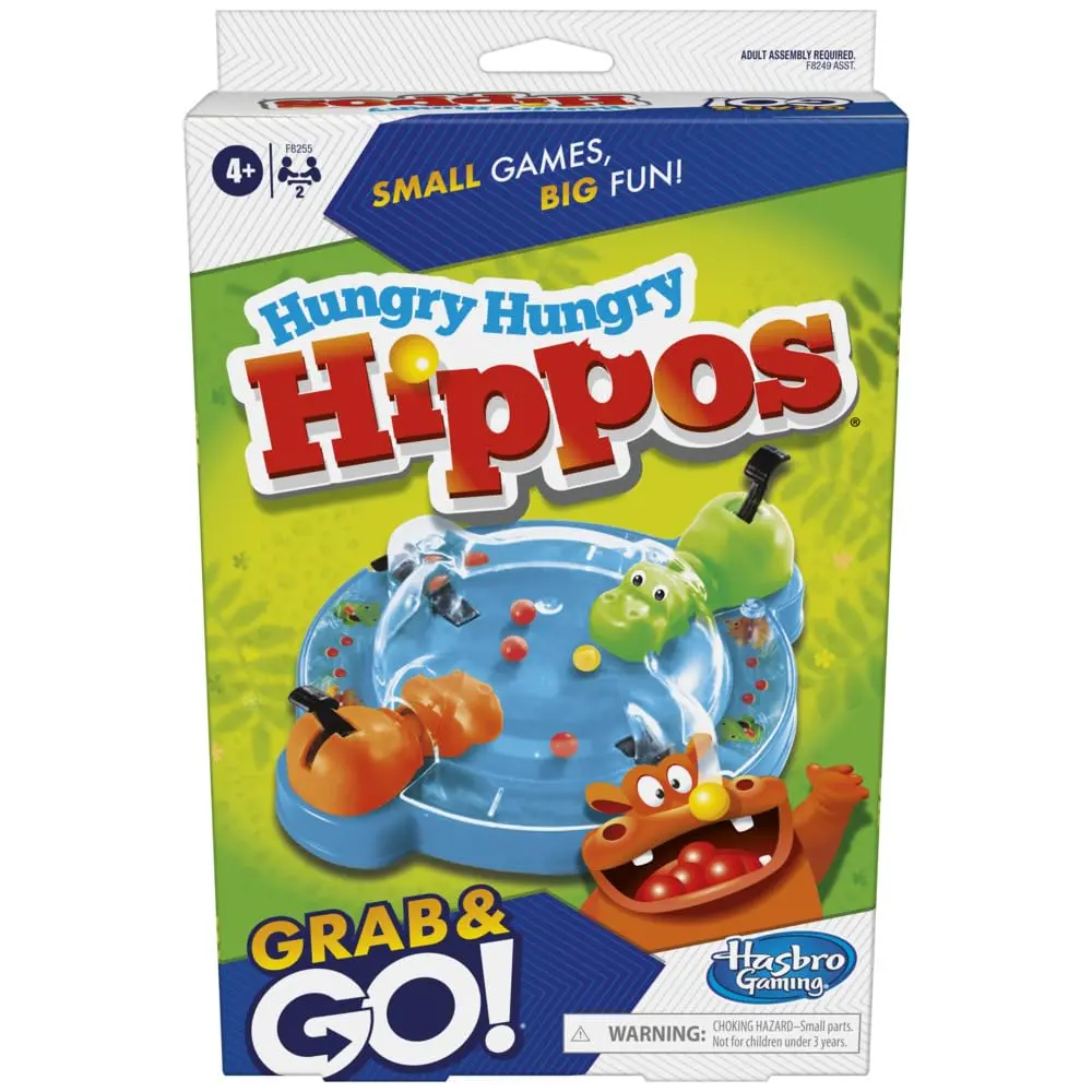 Hasbro Gaming Hungry Hippos Grab And Go Portable Travel Game For 2 Players Ages 4 And Up 1