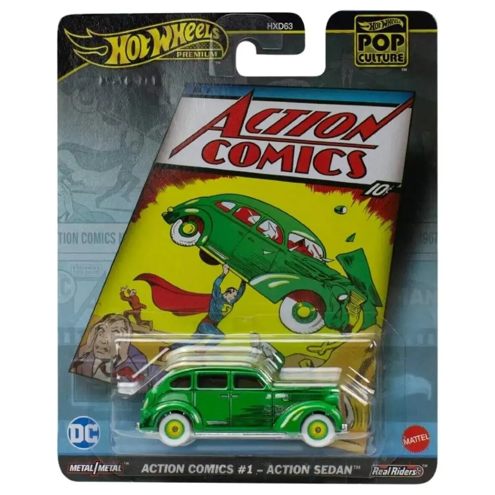 Hot Wheels 1:64 Scale Premium Dc Action Comics #1 Action Sedan Toy Car For Ages 4+ 1