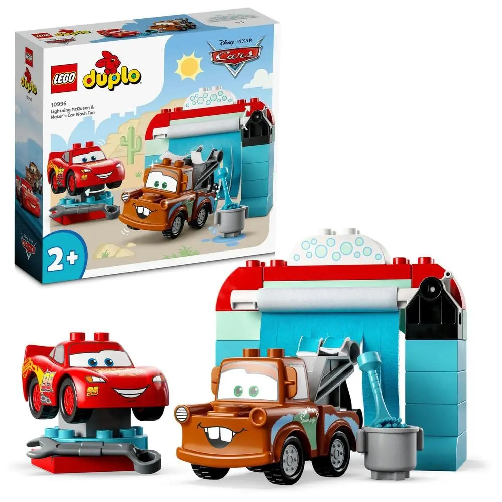 Lego Duplo Disney And Pixar’S Cars Lightning Mcqueen & Mater’S Car Wash Fun Building Kit For Ages 2+ 1