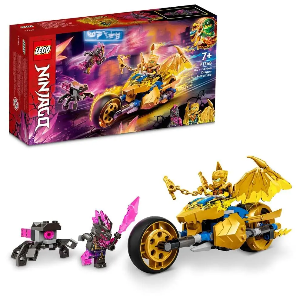 Lego Ninjago Jay’S Golden Dragon Motorbike Building Kit For Ages 7+ 1