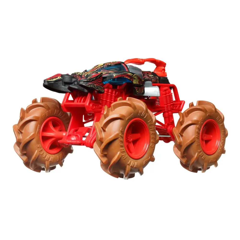 Hot Wheels 1:24 Scale Oversized Monster Truck Scorpedo Die-Cast Toy Truck With Giant Wheels & Cool Designs 1