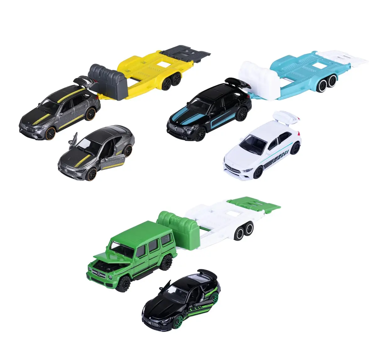 Majorette Auto Mercedes-Amg Deluxe Trailer Playset With Vehicles For Kids & Collectors Styles & Design May Vary - Only 1 Model Included 1