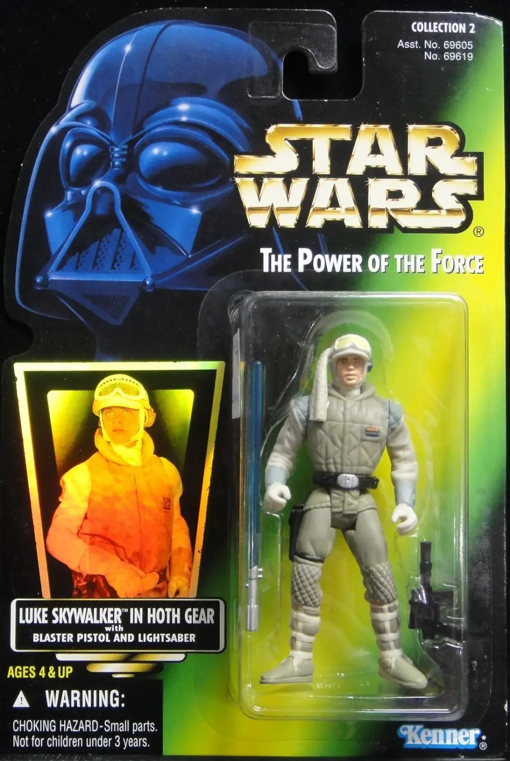 Kenner 星球大戰 Star Wars Power Of The Force Luke Skywalker In Hoth Gear With Blaster Pistol And Lightsaber (Wkg-69619) 1