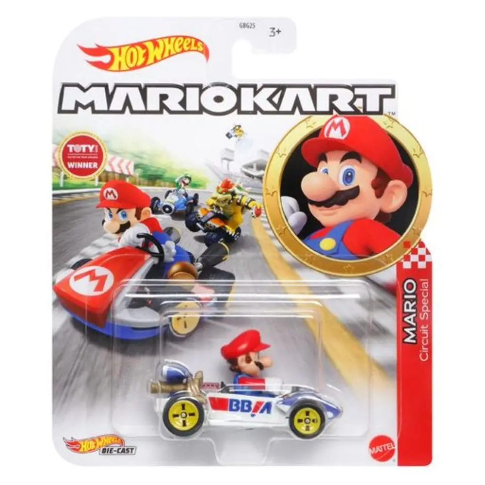 Hot Wheels Circuit Special Mariokart Series Super Mario 1:64 Scale Diecast Vehicle For Kids & Collectors 1