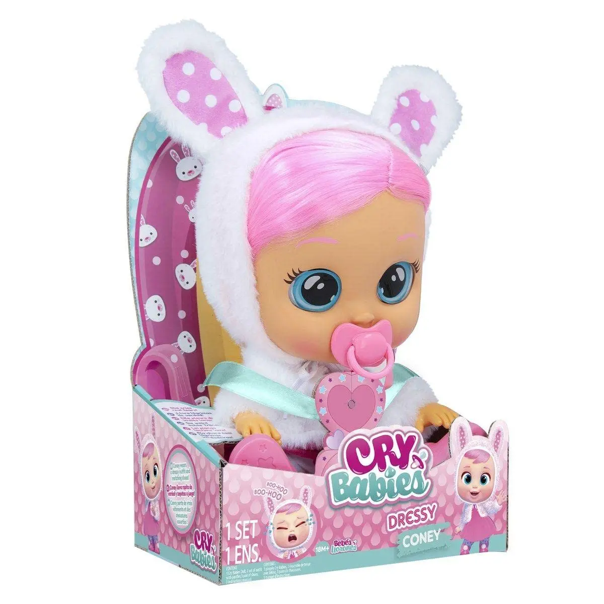 Cry Babies 12'' Dressy Coney Doll With Tears And Sounds Feature For Baby And Toddlers Ages 18 Months And Up 1