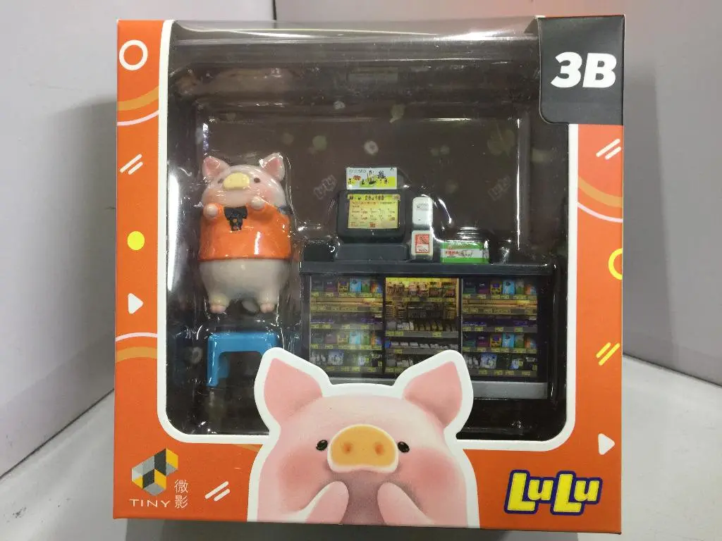 Toyeast Tiny 1/35 3B Lulu 7-Eleven 迷你收銀檯組合 X 收銀員lulu豬 Ats35014 00078 (C1120-48) 1