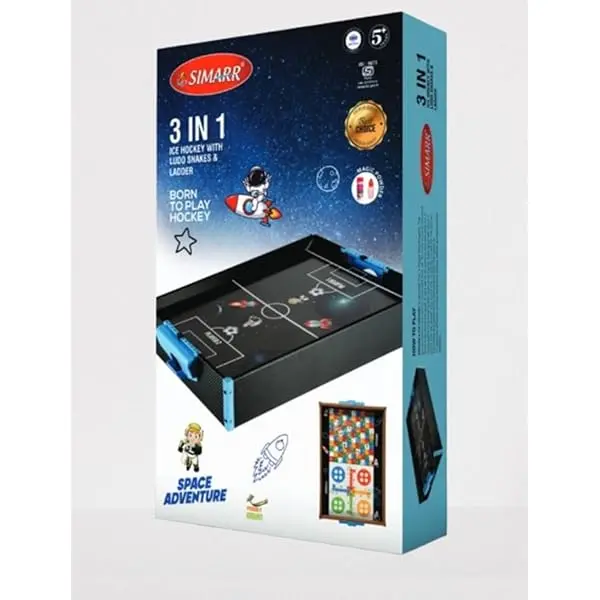 Simarr 3 In 1 Ice Hockey With Ludo Snakes & Ladder For Kids Ages 5 Years And Up 1