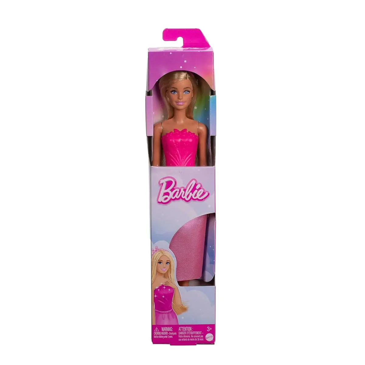 Barbie Royal Fashion Blonde Hair Pink Butterfly-Themed Monochromatic Look Doll With Removable Skirt & Accessories For Kids Ages 3 Years & Up 2