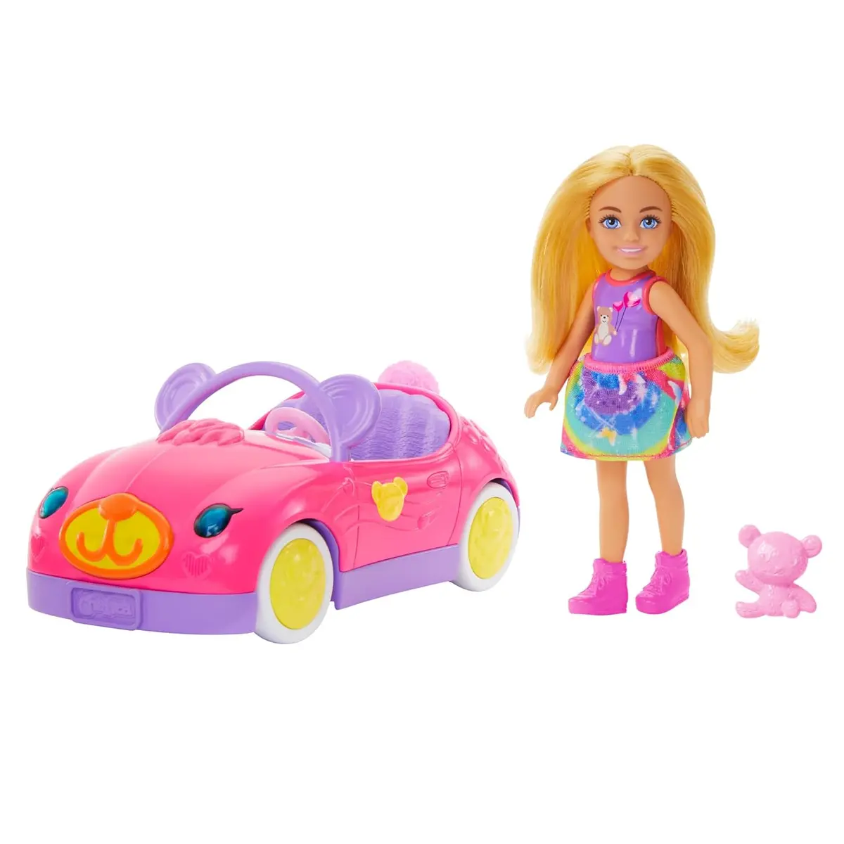 Barbie Chelsea Doll & Toy Car Set With Bear-Themed Convertible 1
