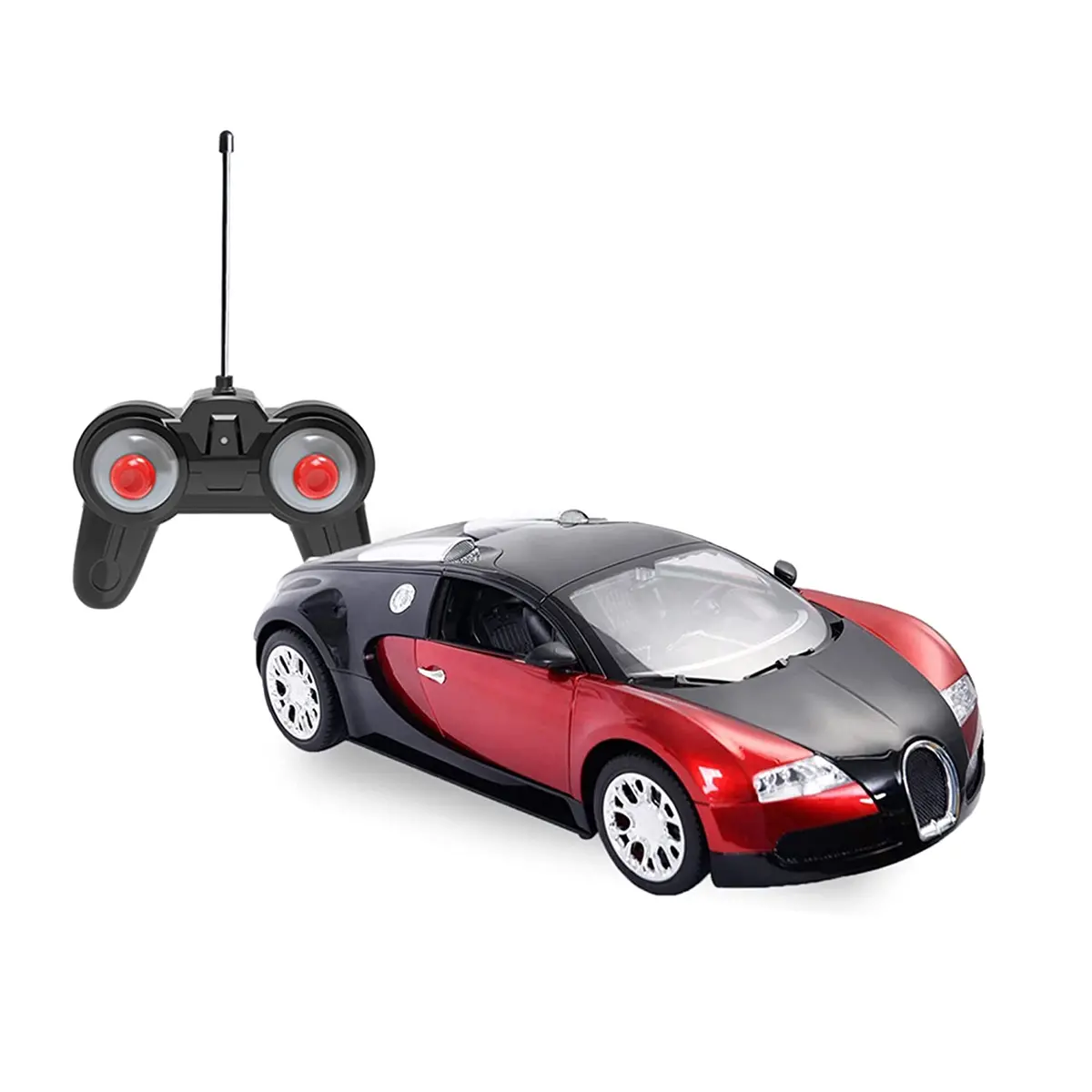 Playzu R/C 1:24 Scale Sports Vehicle, Red & Black - Remote Control Car For Kids Ages 6+ 1