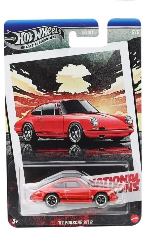 Hot Wheels 2025 Retro Racing Club Silver Celebration Series 1:64 Scale 67 Porsche 911 R With Exclusive Wheels & Collectible Race-Inspired Packaging 1