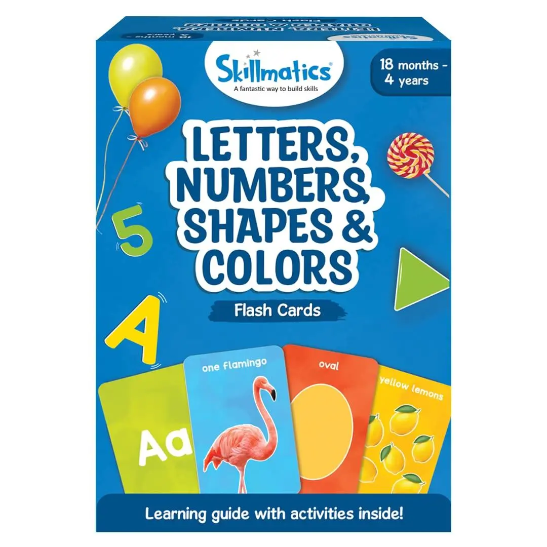 Skillmatics Letters, Numbers, Shapes & Colors - 3 In 1 Educational Flash Cards For Ages 2+ 1