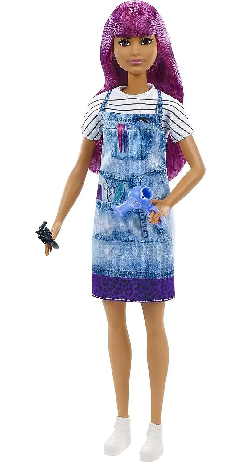 Barbie 12 Inch Salon Stylist Doll With Purple Hair & Accessories For Ages 3 Years Old & Up 1
