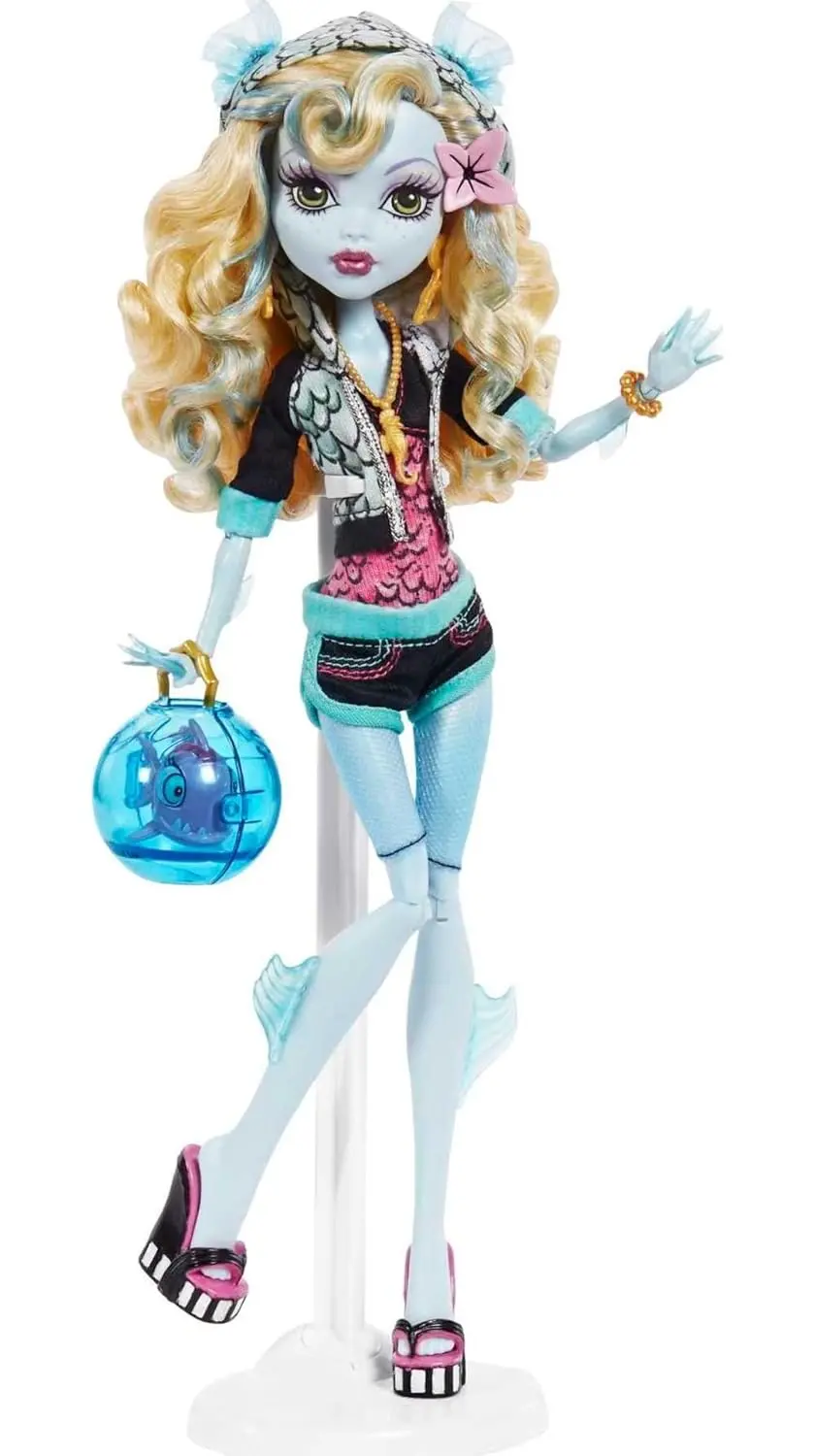 Monster High 10.5 Inch Lagoona Blue Reproduction Doll Wearing Original Fashion & Shoes, With Pet, Doll Stand & Accessories Gift For Ages 6+ 1