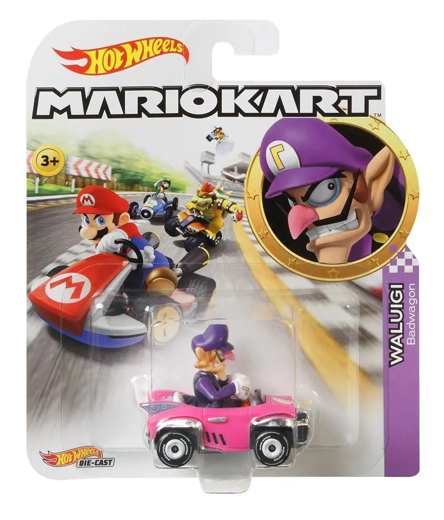 Hot Wheels Circuit Special Mariokart Series Waluigi 1:64 Scale Diecast Vehicle For Kids & Collectors 1