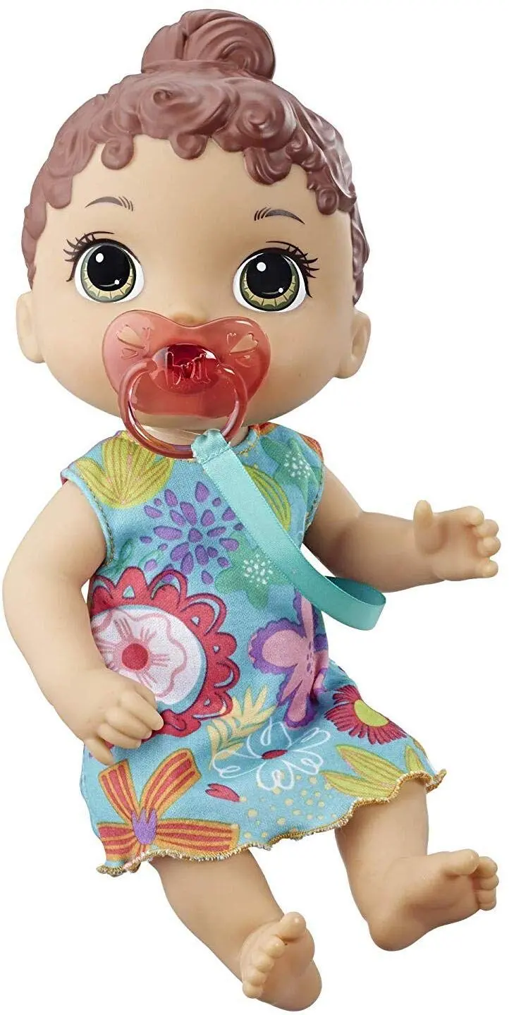 Baby Alive Baby Lil Sounds Brown Hair Interactive 10 Sounds Baby Doll With Pacifier For Kids Ages 3 And Up 1