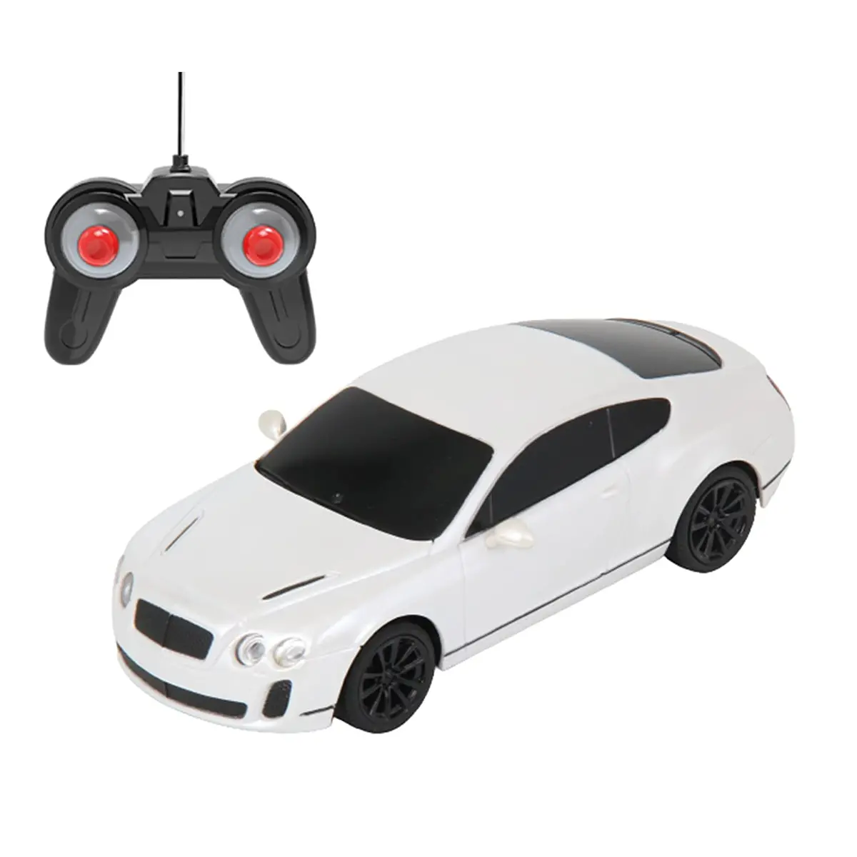 Playzu R/C 1:24 Scale Grand Tourer Vehicle, White - Remote Control Car For Kids Ages 6+ 1