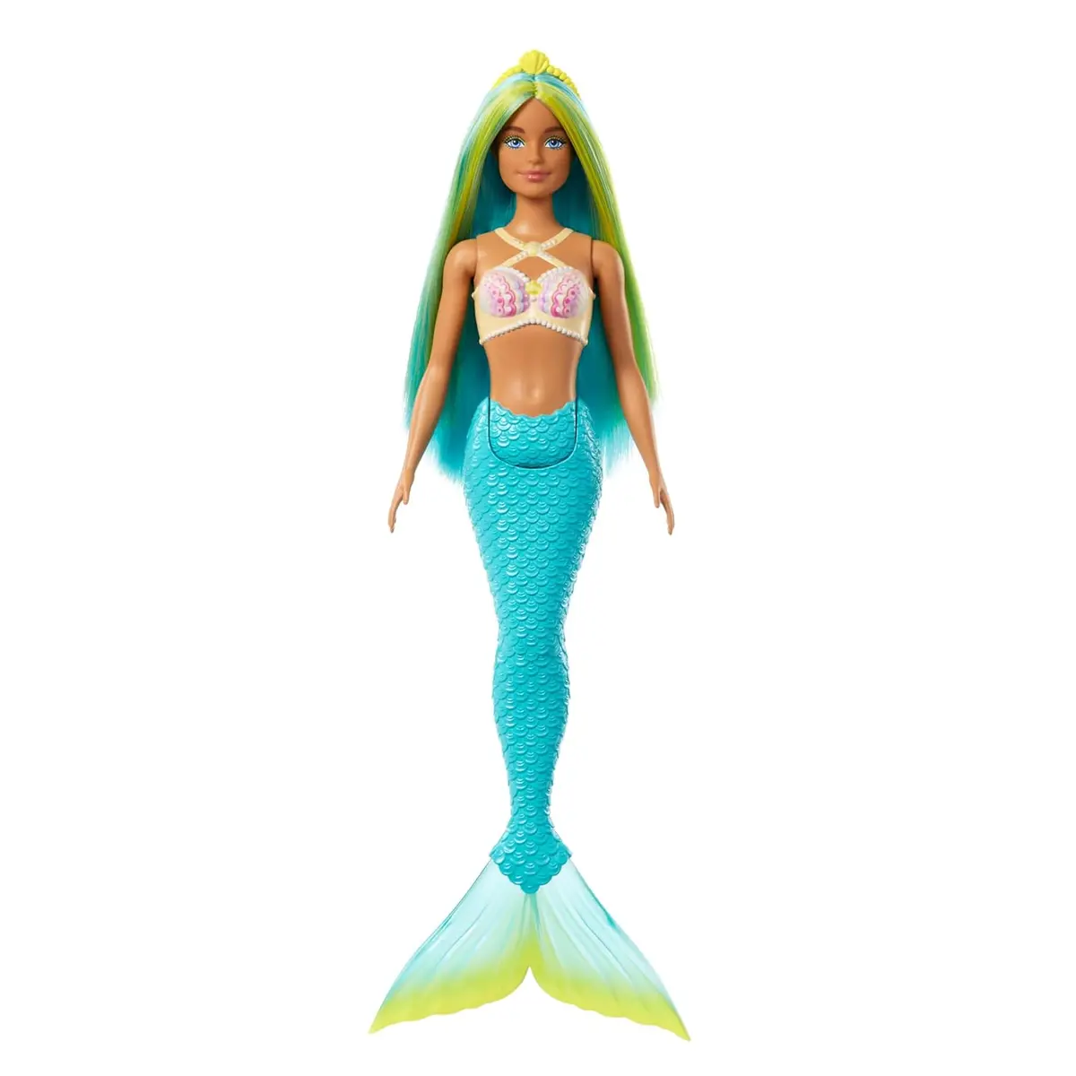 Barbie Mermaid Doll 1 With Fantasy Hair And Headband Accessories, Mermaid Toys With Shell-Inspired Bodices And Colorful Tails 1