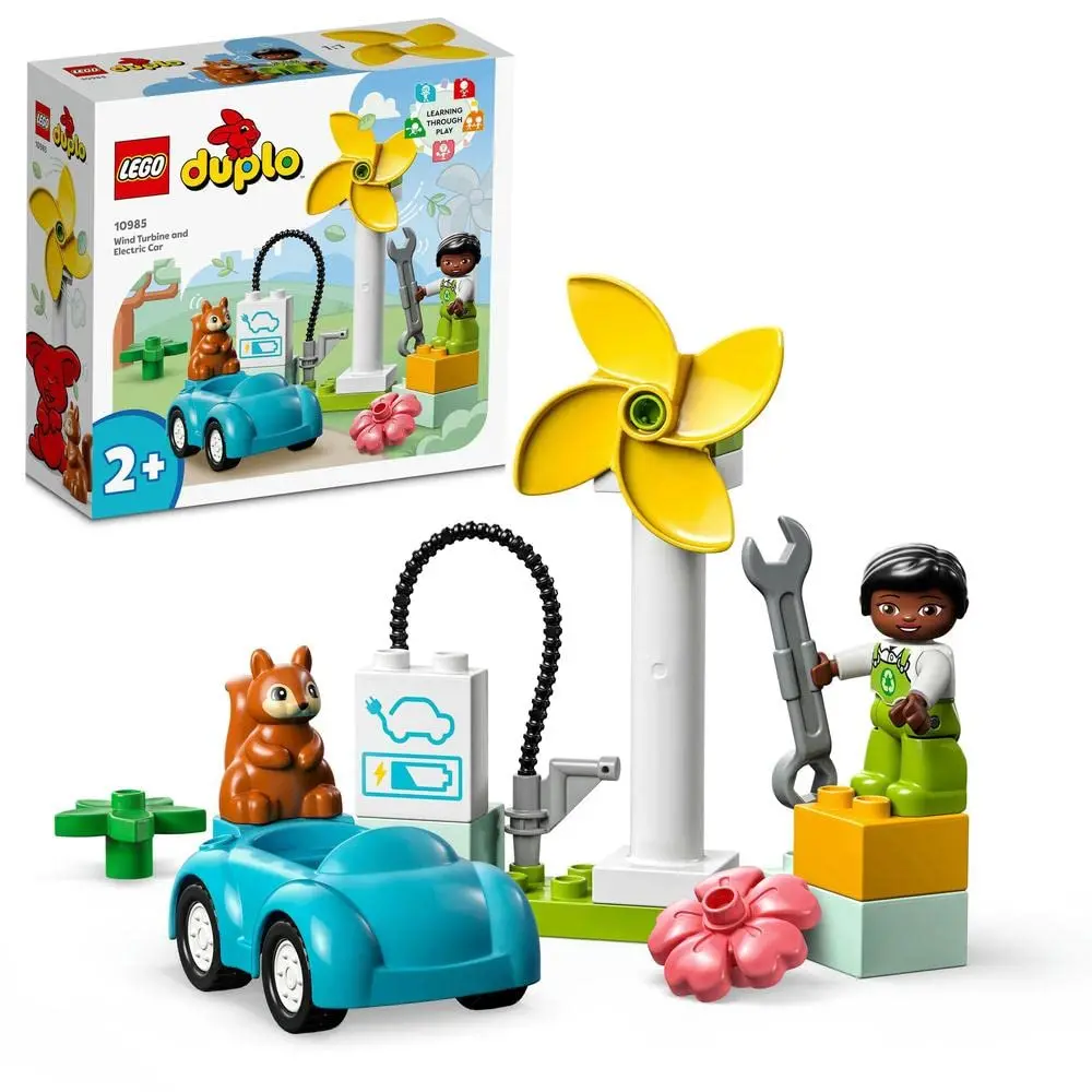 Lego Duplo Town Wind Turbine And Electric Car Building Kit For Ages 2+ 1