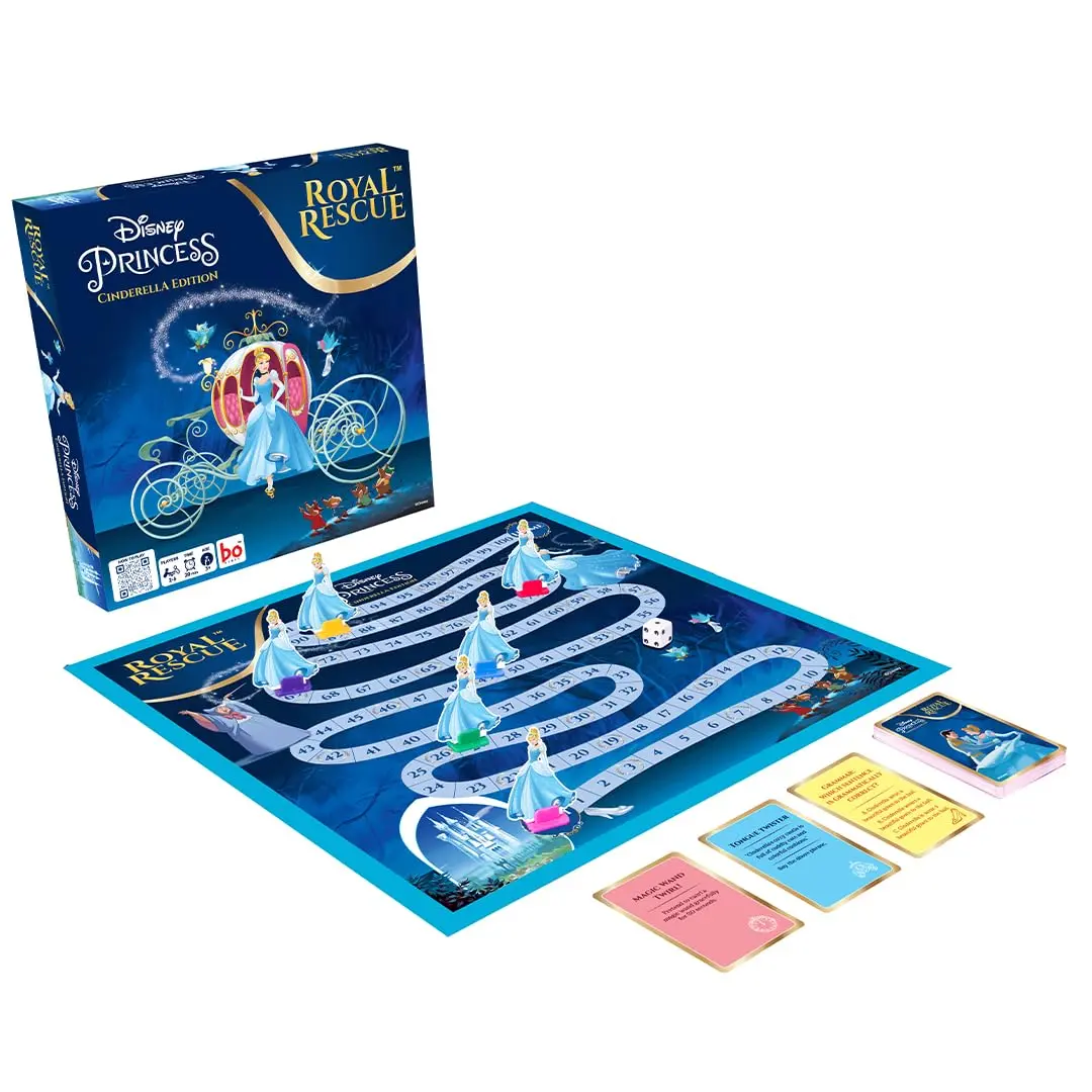 Bo Games Royal Rescue, Cinderella Edition | Roll The Die: Fun Board Game With Cards And Riddles For Kids | Ages 3 And Up 1